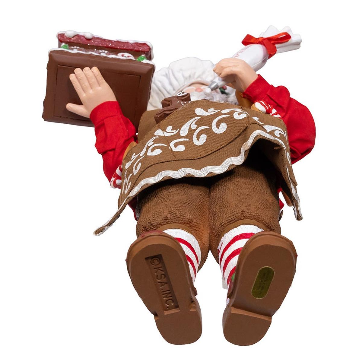 Shop For Kurt Adler 10.5 - Inch Fabriché Chef Santa Decorating Gingerbread House