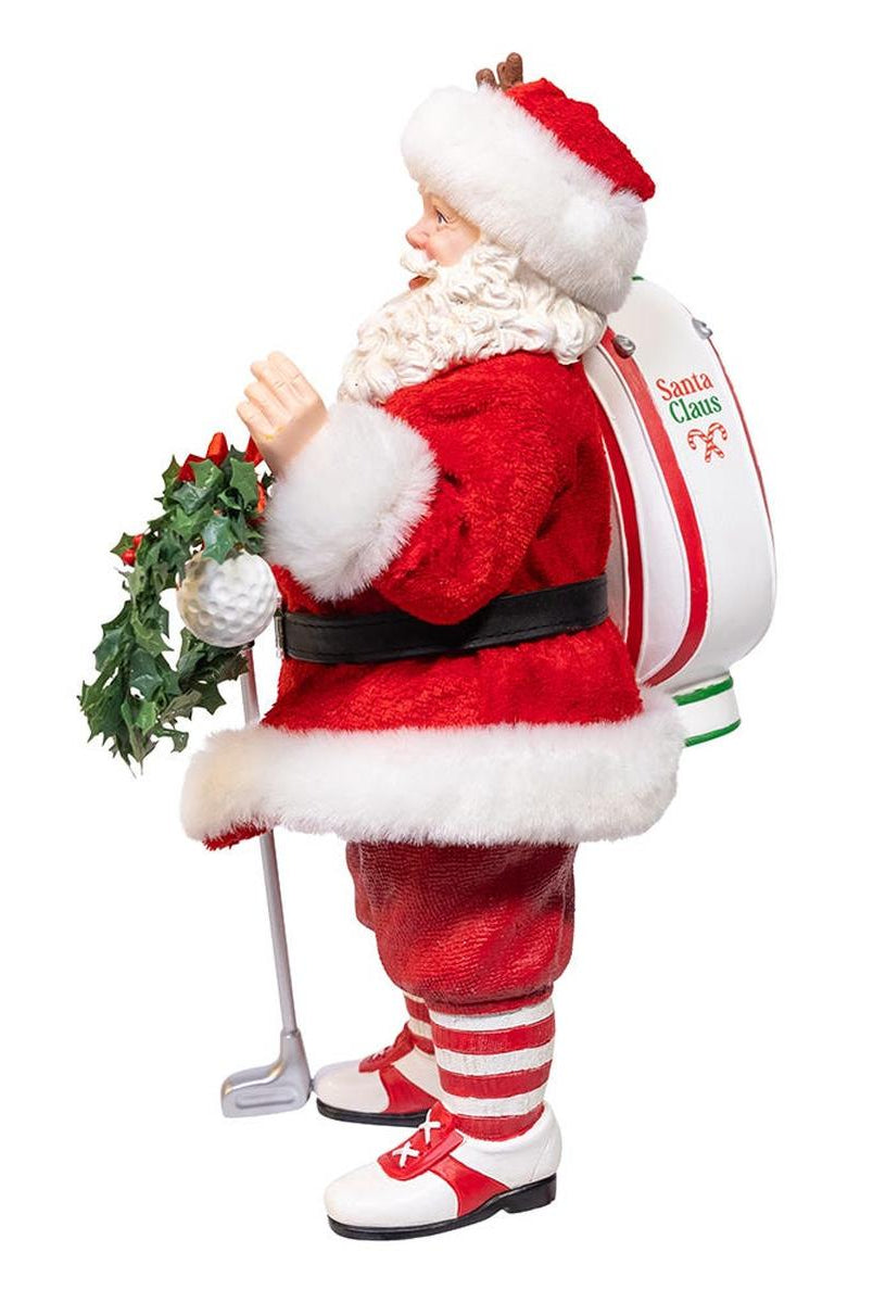 Shop For Kurt Adler 10.5 - Inch Fabriché Golf Santa