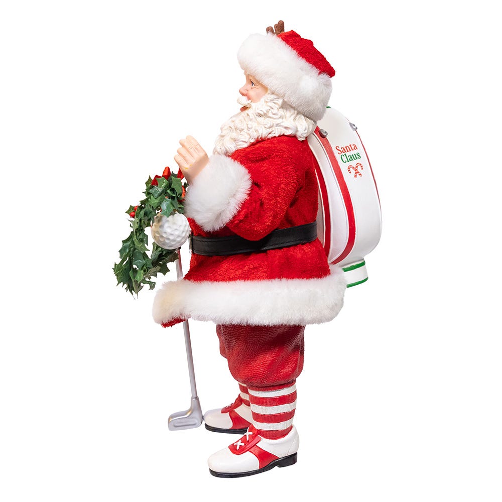 Shop For Kurt Adler 10.5 - Inch Fabriché Golf Santa
