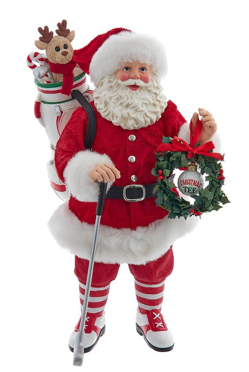Shop For Kurt Adler 10.5 - Inch Fabriché Golf Santa