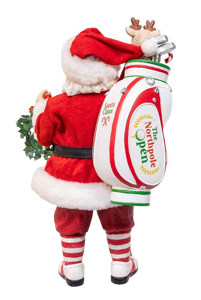 Shop For Kurt Adler 10.5 - Inch Fabriché Golf Santa