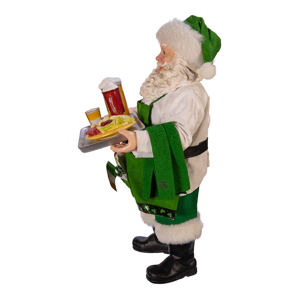 Shop For Kurt Adler 10.5 - Inch Fabriché Musical Irish Chef Santa