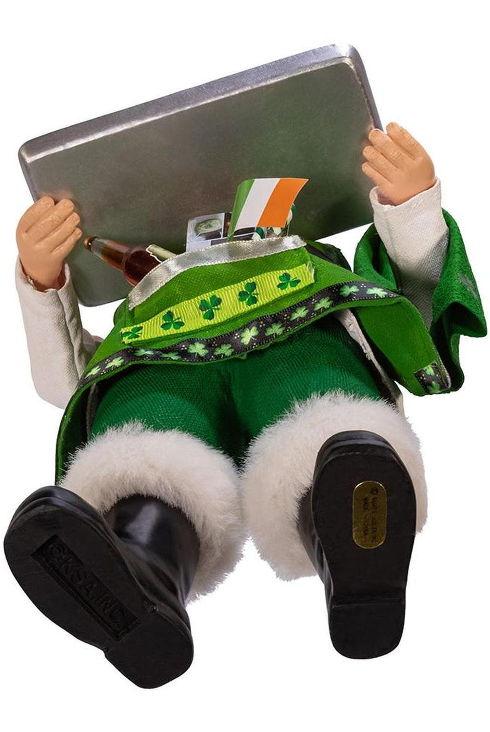 Kurt Adler 10.5-Inch Fabriché Musical Irish Chef Santa
