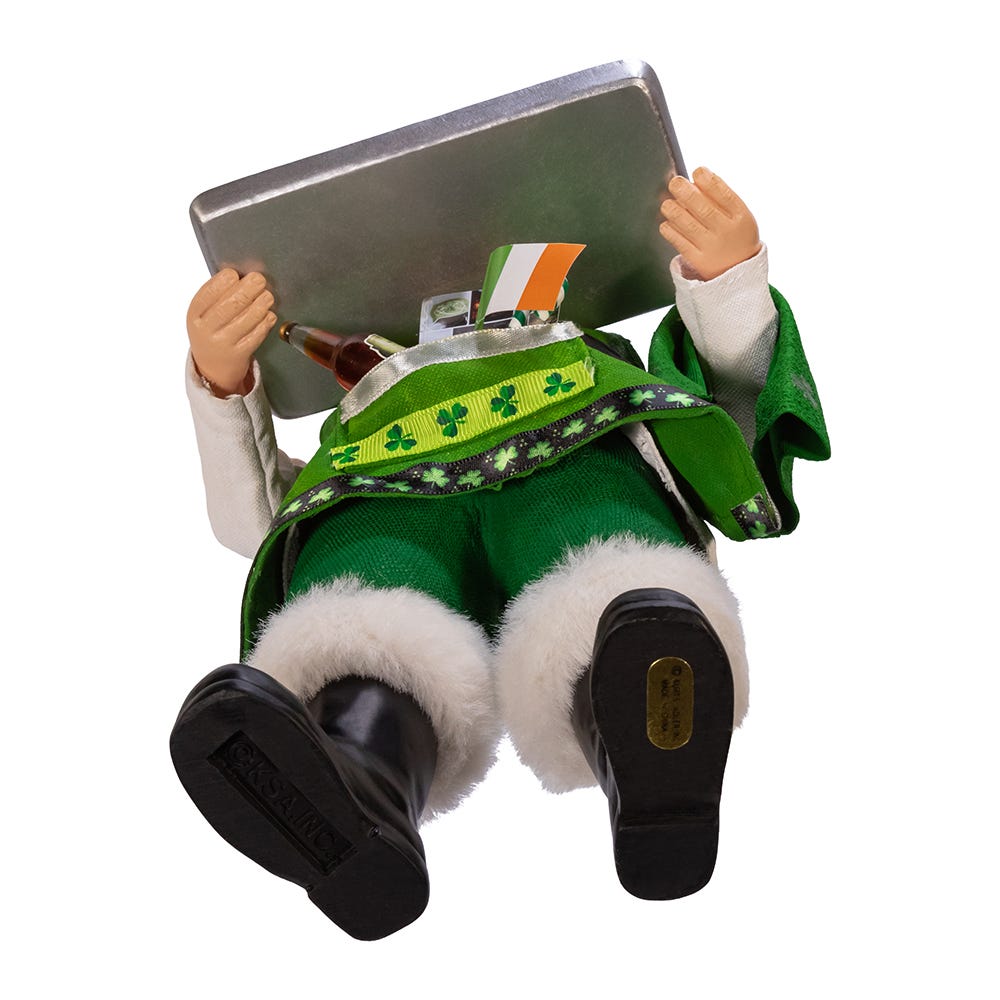 Shop For Kurt Adler 10.5 - Inch Fabriché Musical Irish Chef Santa