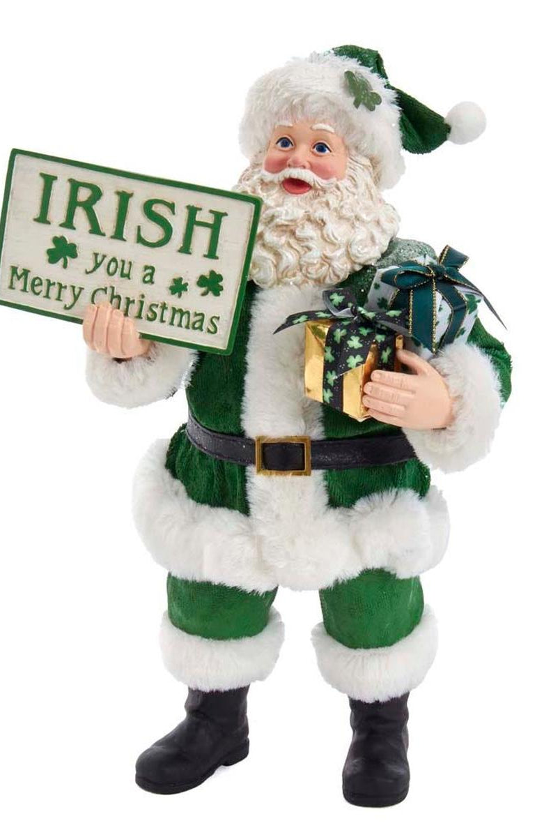 Shop For Kurt Adler 10.5 - Inch Fabriché Musical Irish Santa