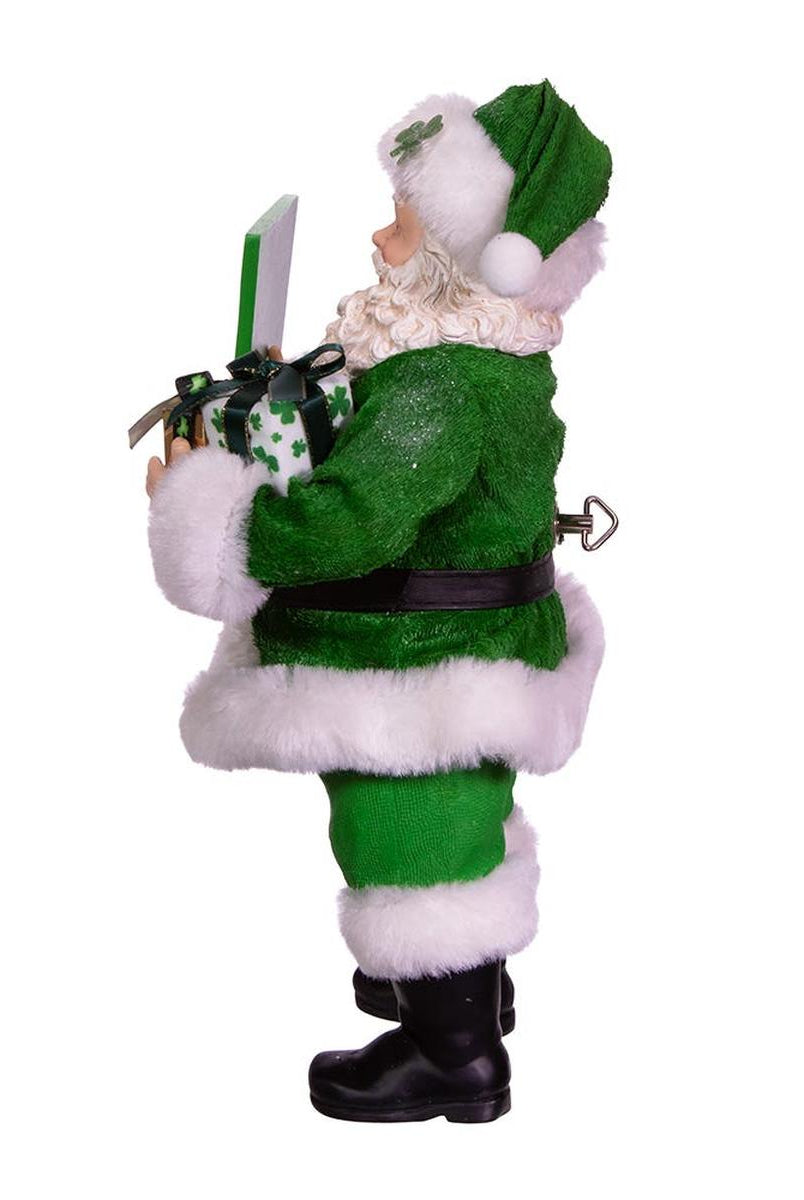 Shop For Kurt Adler 10.5 - Inch Fabriché Musical Irish Santa