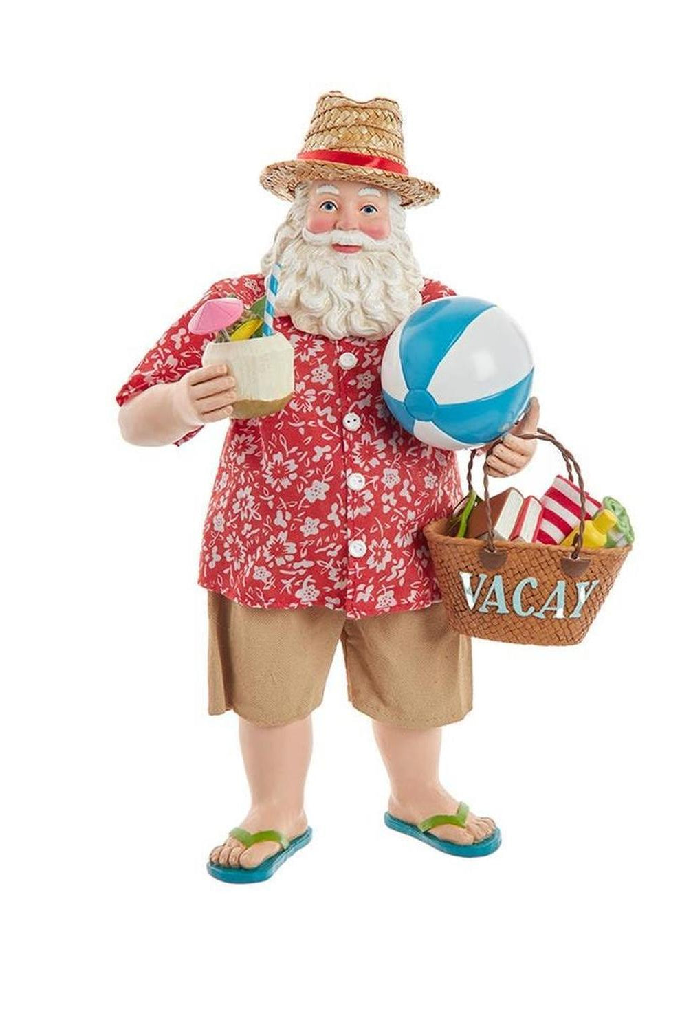 Kurt Adler 10.5-Inch Fabriché Palm Beach Santa
