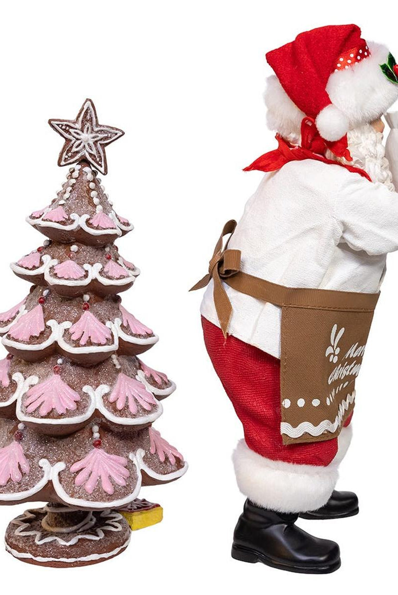 Shop For Kurt Adler 10.5 - Inch Fabriché Santa Gingerbread Tree, 2 - Piece Set