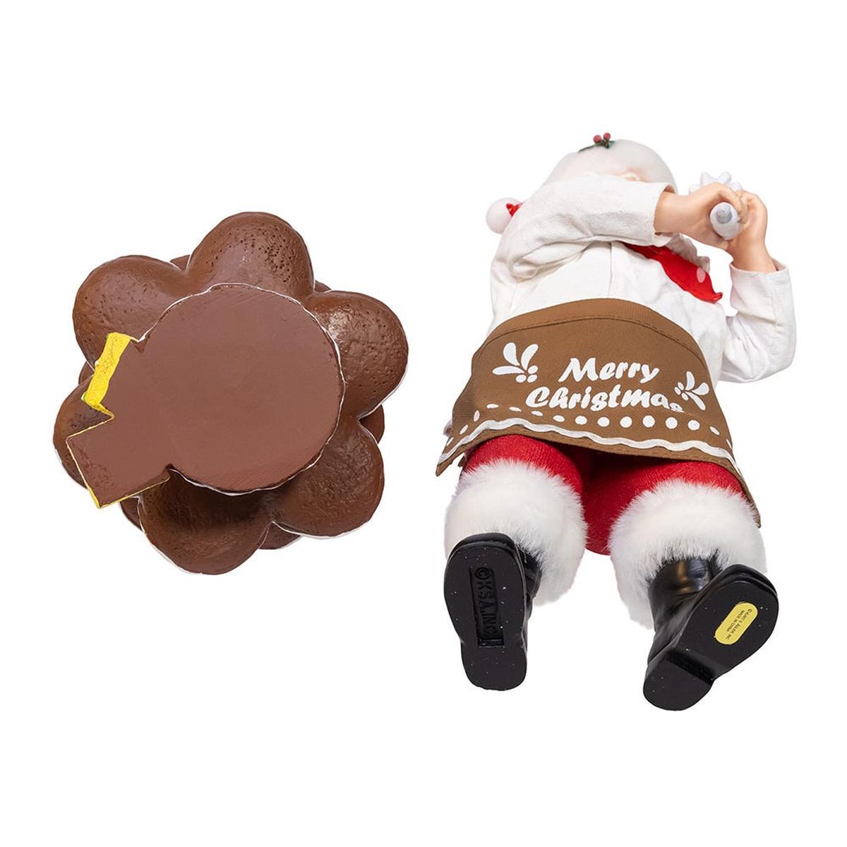 Shop For Kurt Adler 10.5 - Inch Fabriché Santa Gingerbread Tree, 2 - Piece Set