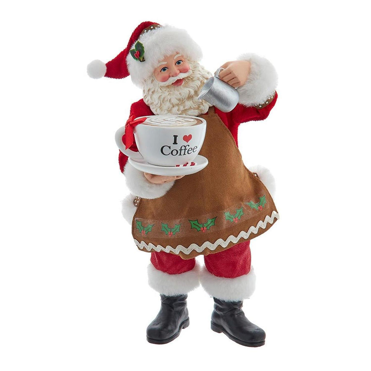 Kurt Adler 10.5-Inch Fabriché Santa Love Coffee Cup