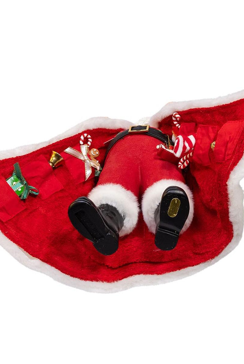 Shop For Kurt Adler 10.5 - Inch Fabriché Santa with Gifts in Pocket