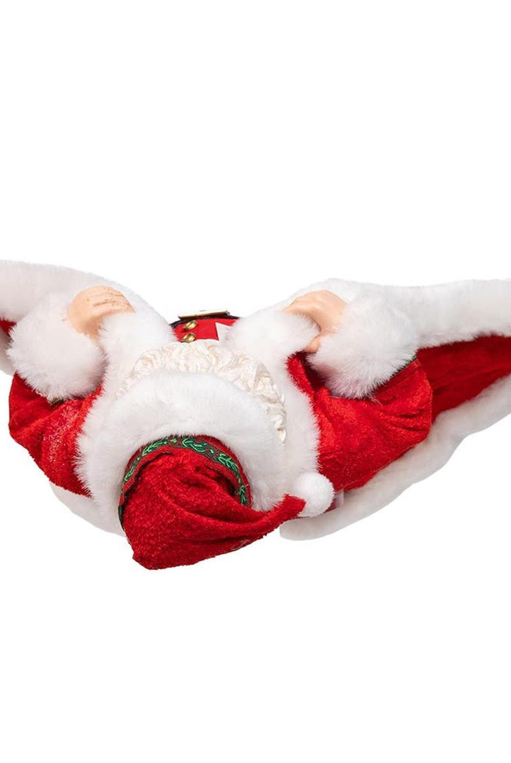 Kurt Adler 10.5-Inch Fabriché Santa with Gifts in Pocket