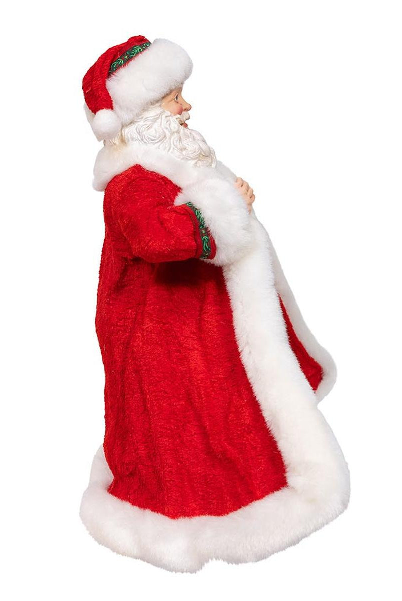 Shop For Kurt Adler 10.5 - Inch Fabriché Santa with Gifts in Pocket