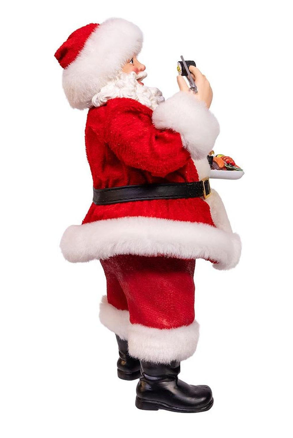 Kurt Adler 10.5-Inch Fabriché Santa with Sushi Platter