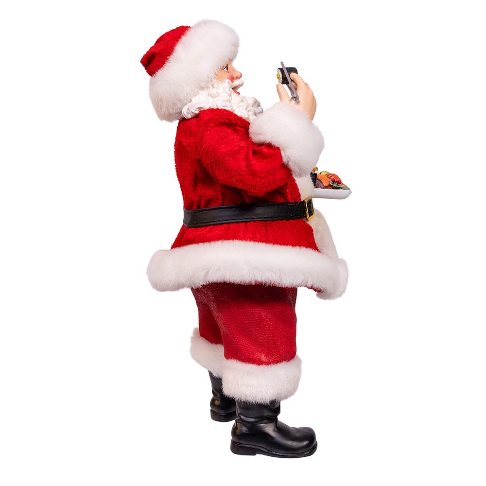 Shop For Kurt Adler 10.5 - Inch Fabriché Santa with Sushi Platter