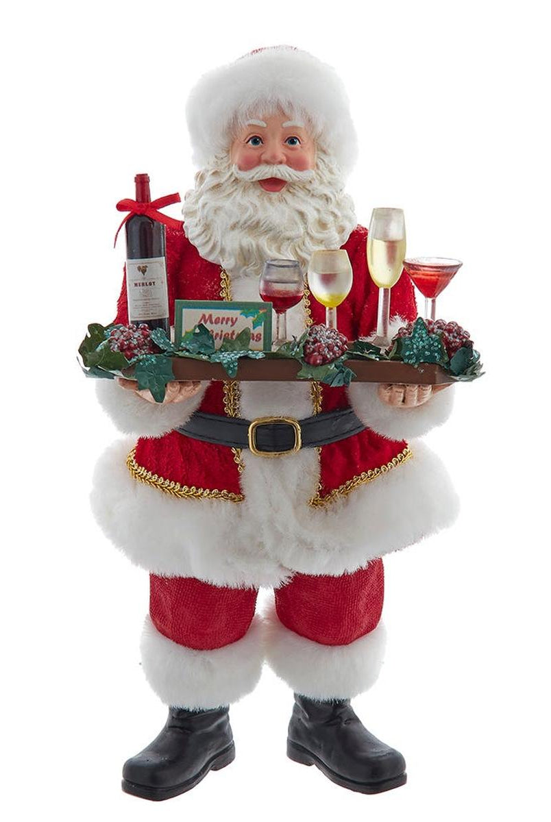Shop For Kurt Adler 10.5 - Inch Fabriché Wine Santa