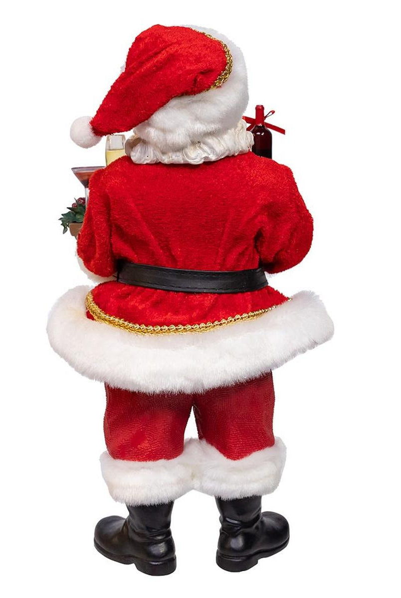 Shop For Kurt Adler 10.5 - Inch Fabriché Wine Santa