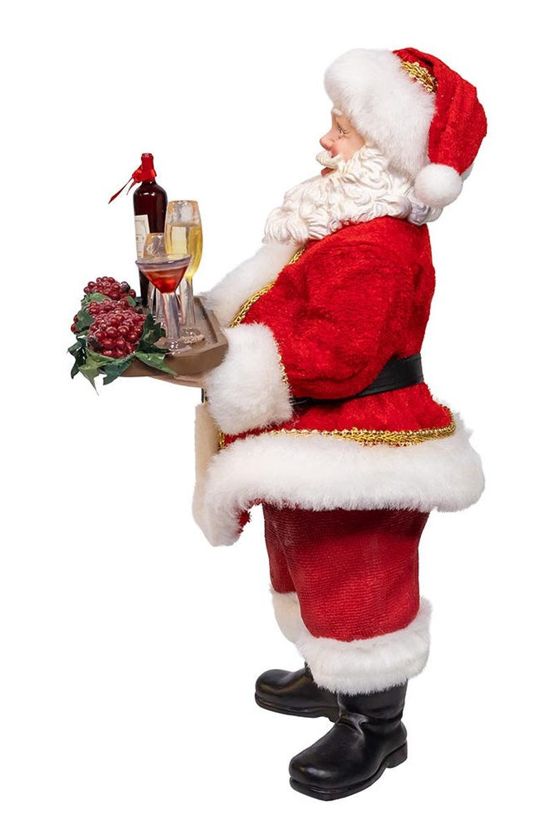 Shop For Kurt Adler 10.5 - Inch Fabriché Wine Santa