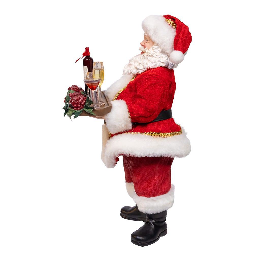 Shop For Kurt Adler 10.5 - Inch Fabriché Wine Santa