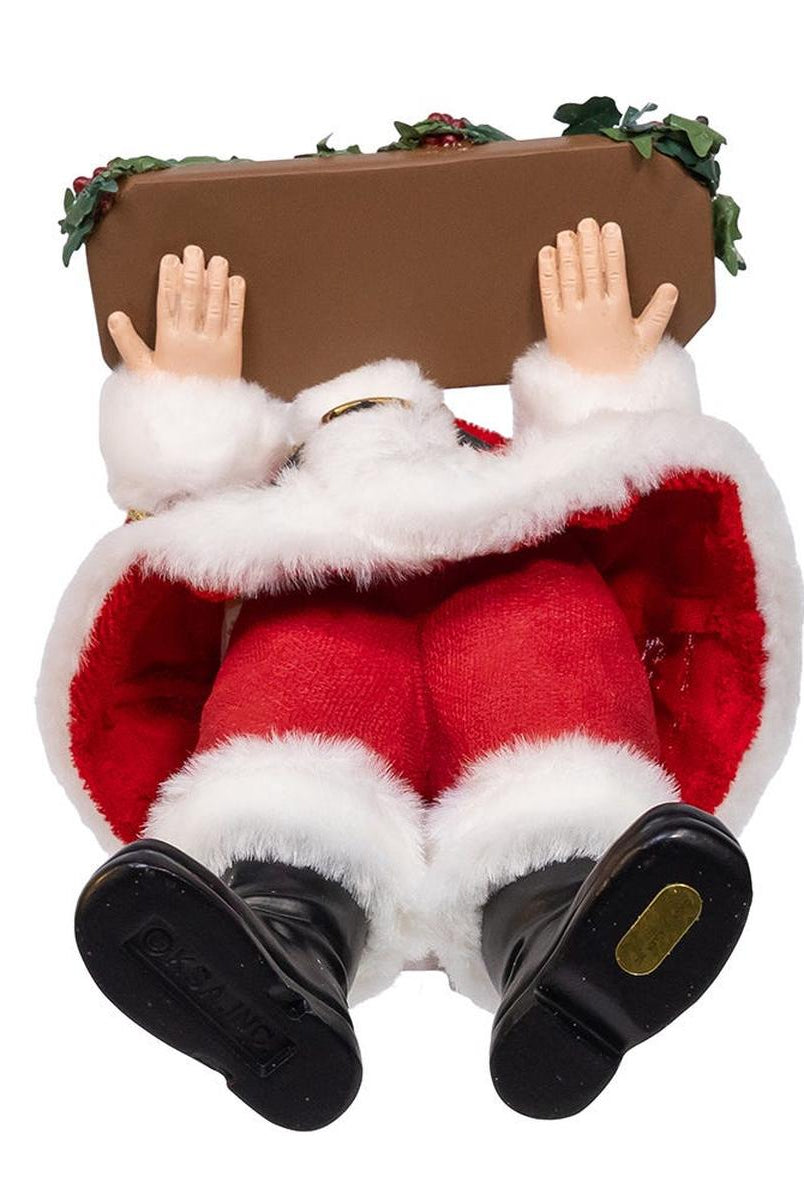 Shop For Kurt Adler 10.5 - Inch Fabriché Wine Santa