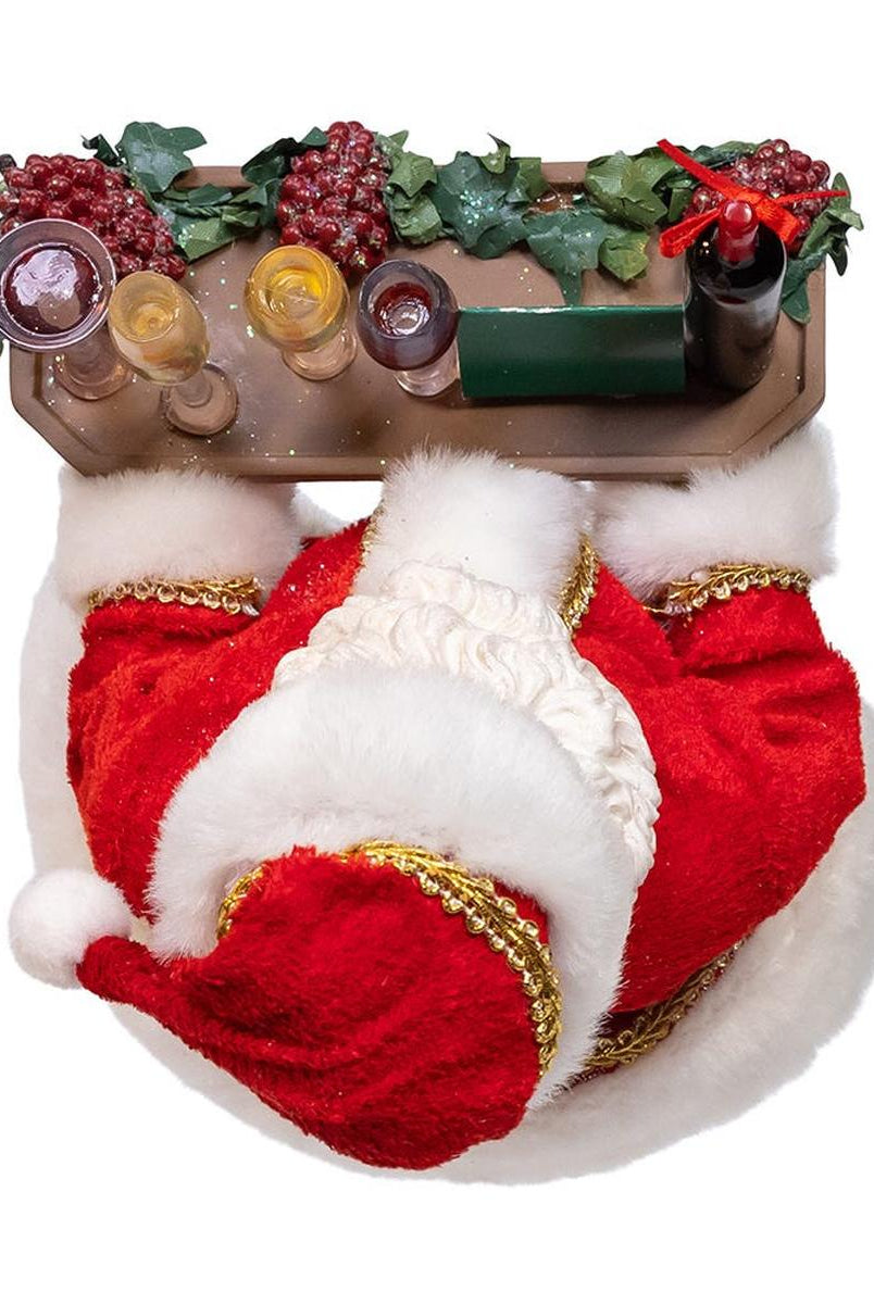 Shop For Kurt Adler 10.5 - Inch Fabriché Wine Santa