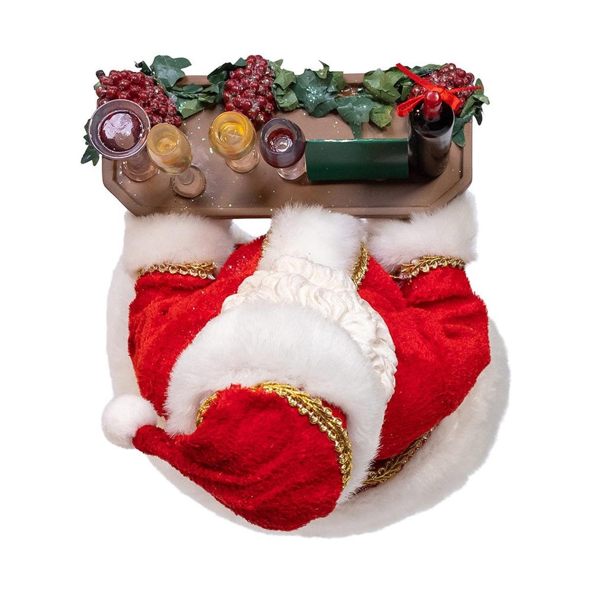 Shop For Kurt Adler 10.5 - Inch Fabriché Wine Santa