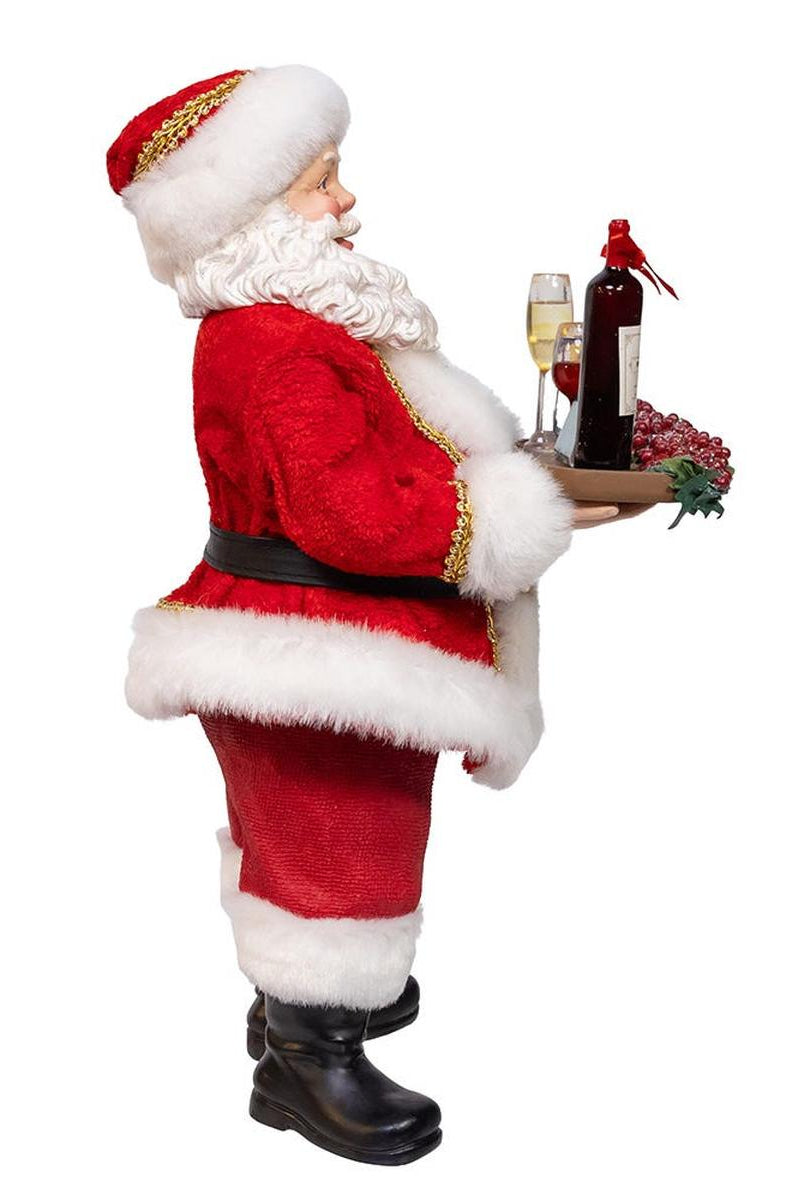 Shop For Kurt Adler 10.5 - Inch Fabriché Wine Santa