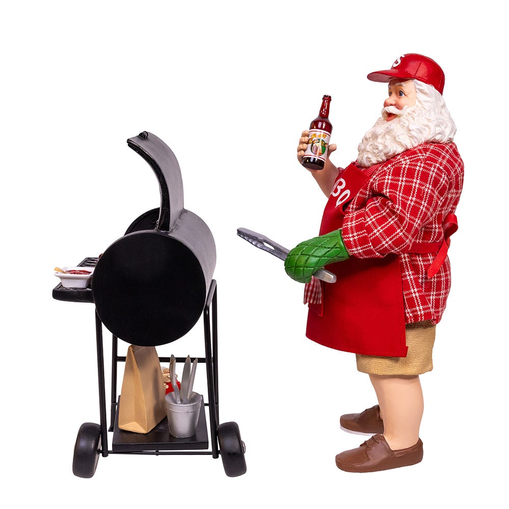 Shop For Kurt Adler 10.75 - Inch Barbecue Grill Santa Figurine