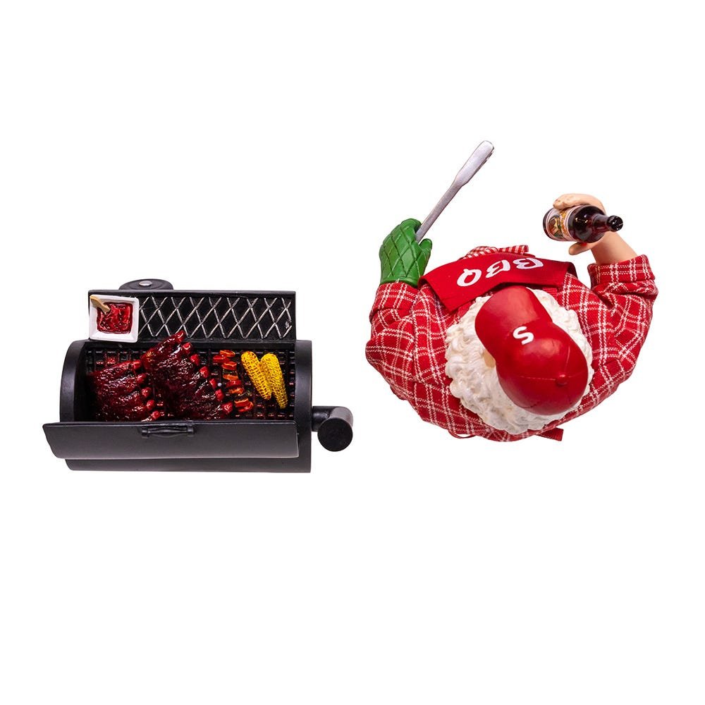 Shop For Kurt Adler 10.75 - Inch Barbecue Grill Santa Figurine