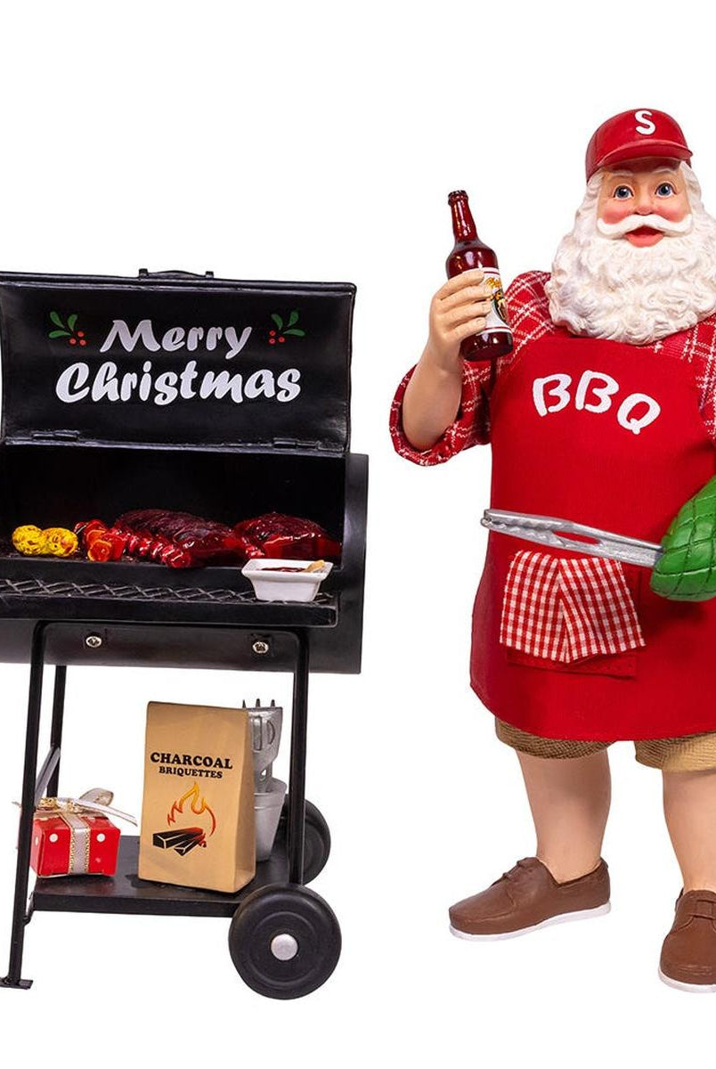 Shop For Kurt Adler 10.75 - Inch Barbecue Grill Santa Figurine