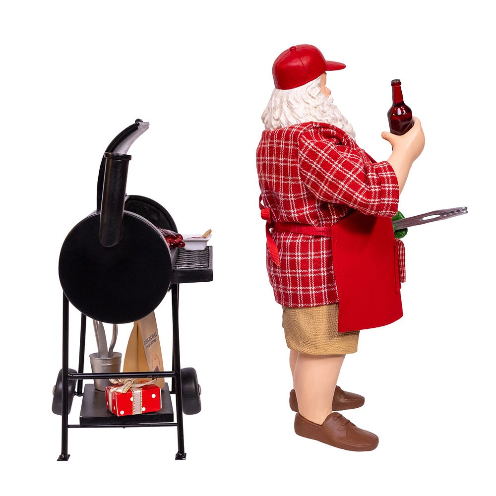 Shop For Kurt Adler 10.75 - Inch Barbecue Grill Santa Figurine