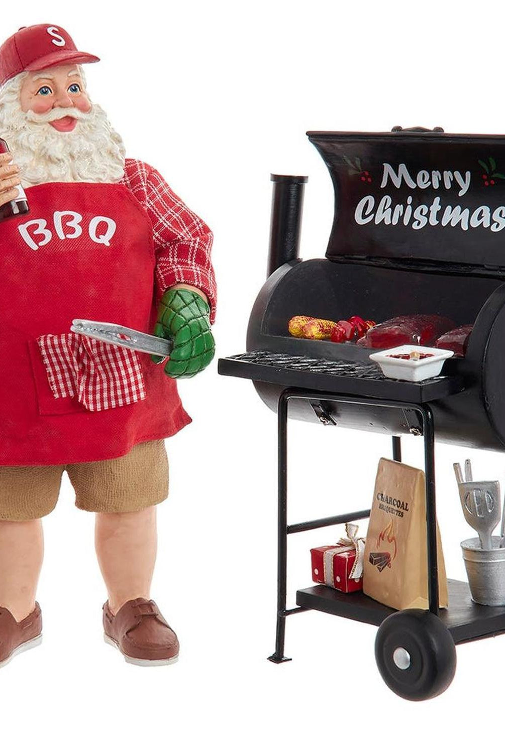 Kurt Adler 10.75-Inch Barbecue Grill Santa Figurine