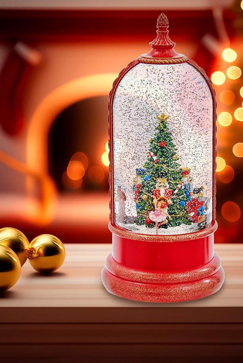 Kurt Adler 10.8-Inch Lighted Musical Nutcracker Water Lantern