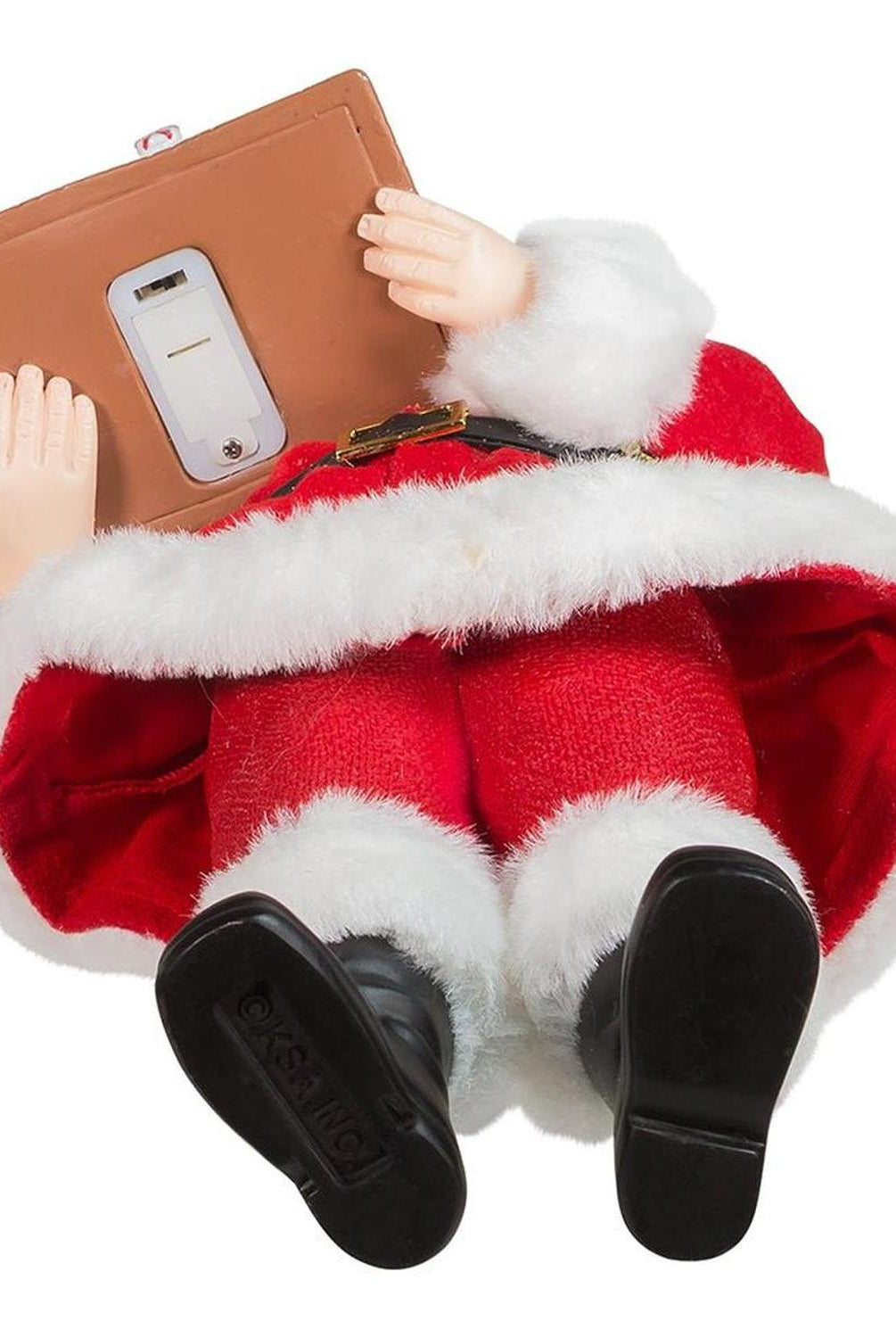Kurt Adler 11" Battery-Operated Santa with Light-Up Gingerbread House