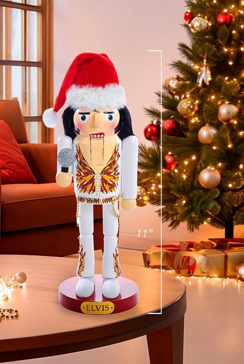 Kurt Adler 11-Inch Elvis® in Flame Suit Nutcracker