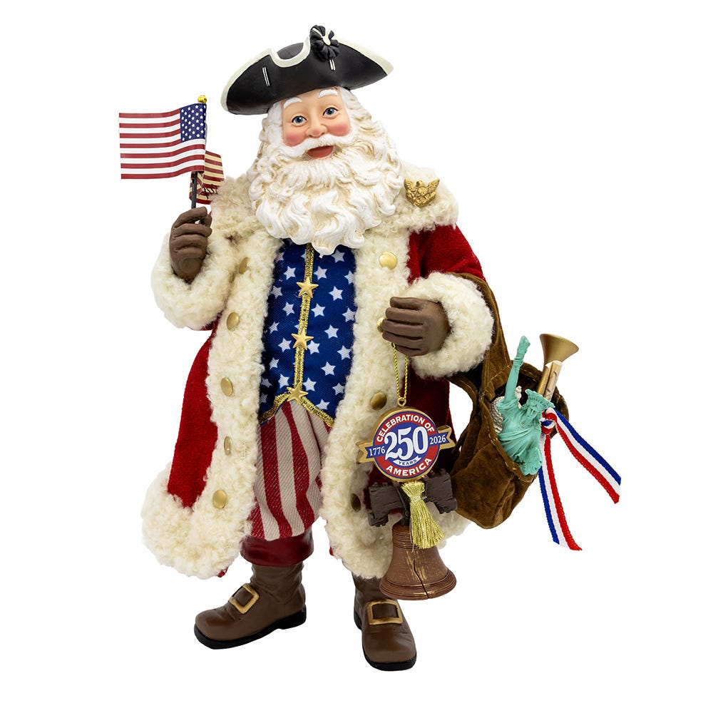 Shop For Kurt Adler 11 Inch Fabriché 250th Anniversary of America Musical Santa