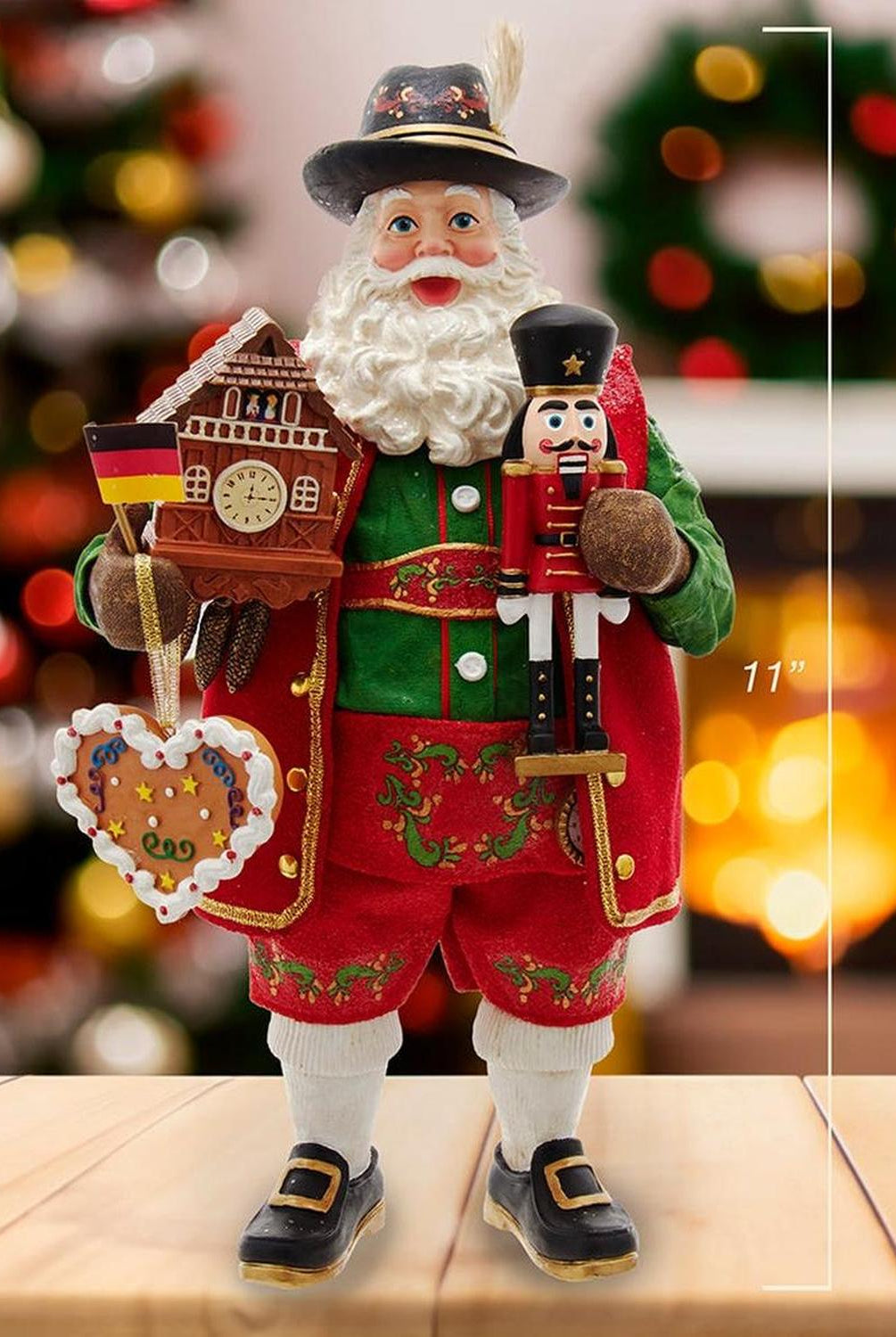 Kurt Adler 11-Inch Fabriché Musical German Santa