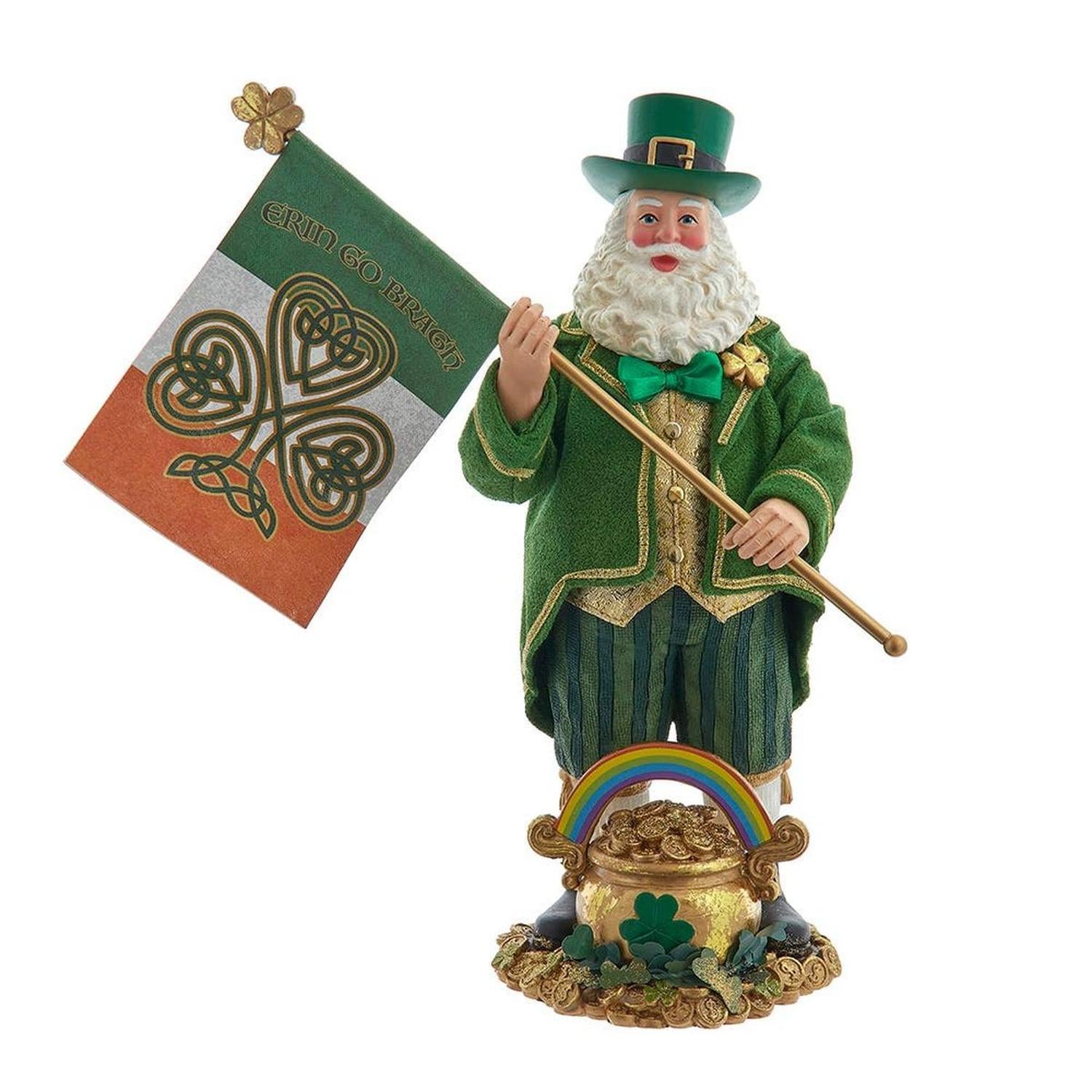 Shop For Kurt Adler 11 - Inch Fabriché Musical Irish Santa