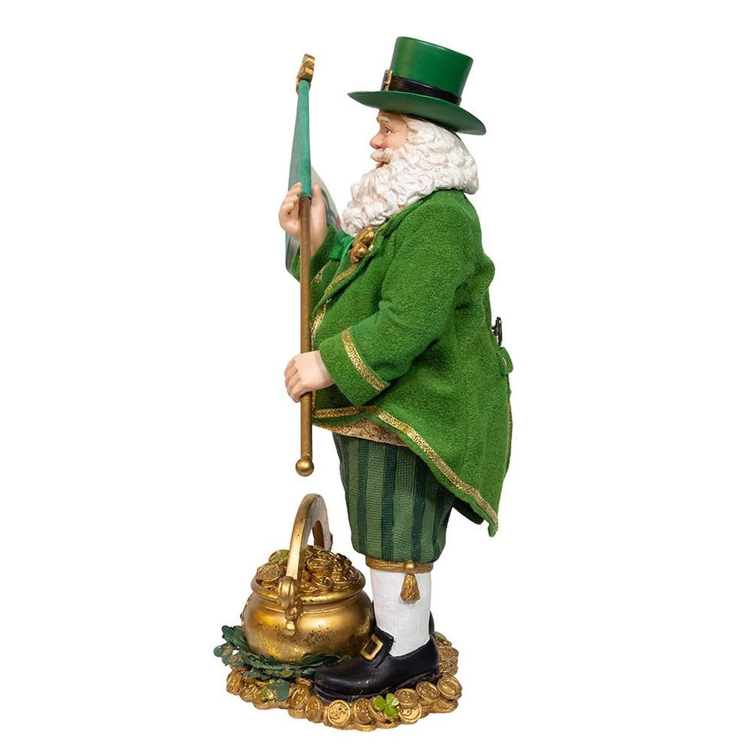 Shop For Kurt Adler 11 - Inch Fabriché Musical Irish Santa