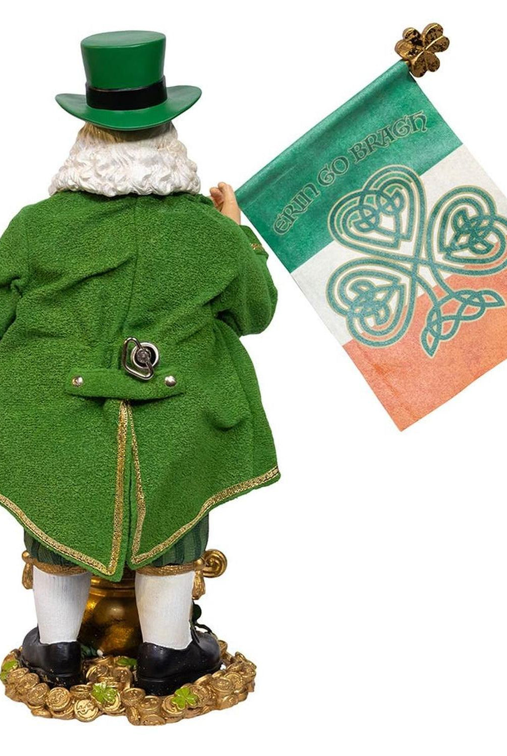 Kurt Adler 11-Inch Fabriché Musical Irish Santa