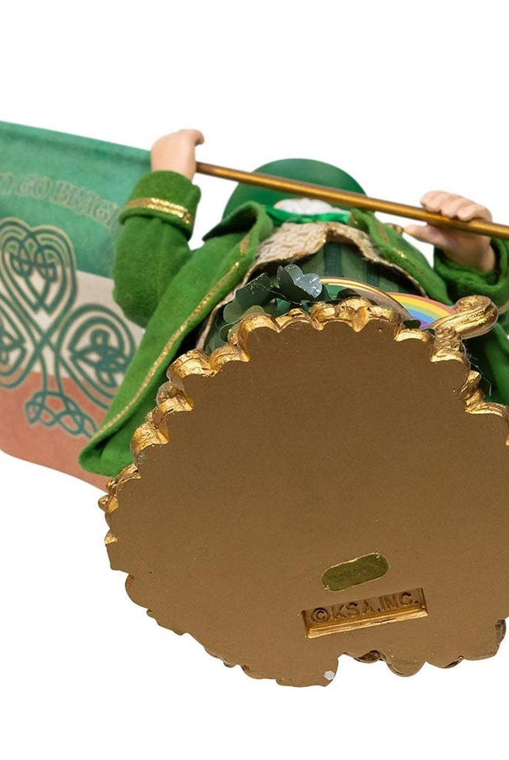 Kurt Adler 11-Inch Fabriché Musical Irish Santa