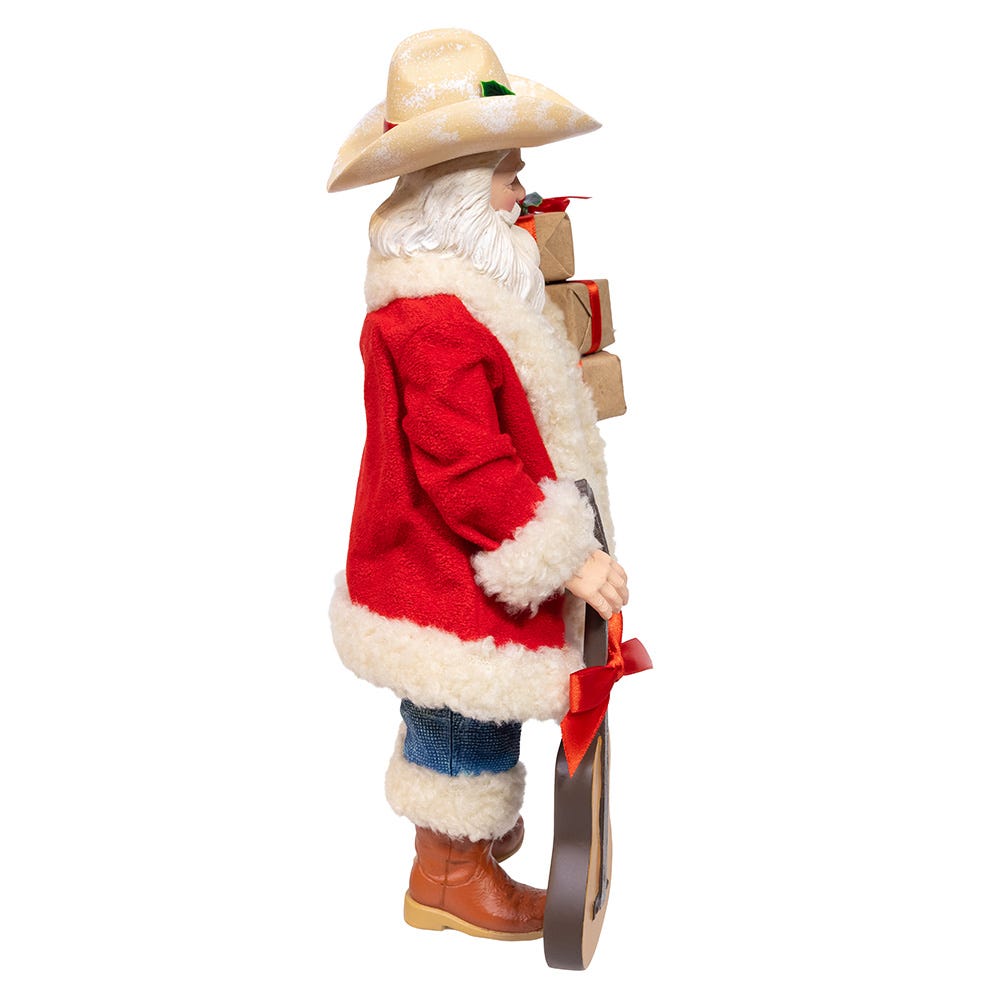 Shop For Kurt Adler 11 - Inch Fabriché Western Santa with Guitar