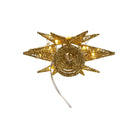 Shop For Kurt Adler 11" Pre - Lit Twinkling LED Gold Starburst Tree Topper