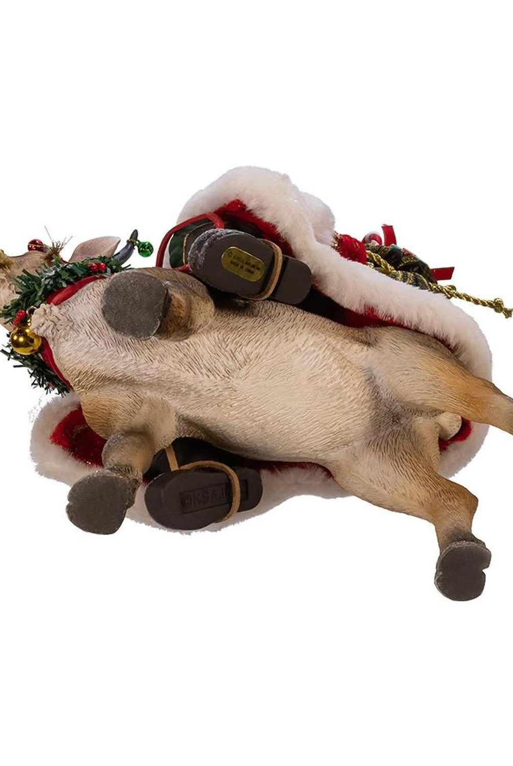 Kurt Adler 11.5-Inch Fabriché Santa on Reindeer