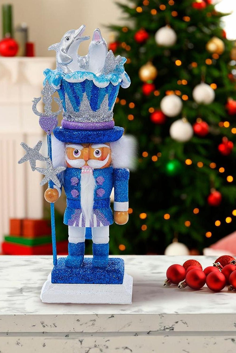 Kurt Adler 12-Inch Hollywood Dolphin Nutcracker