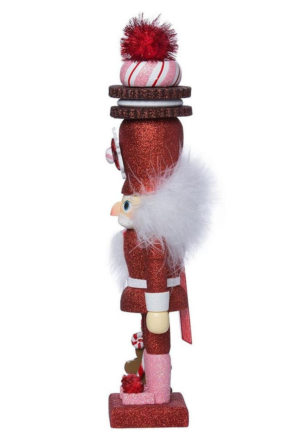 Kurt Adler 12-Inch Hollywood Red Gingerbread Nutcracker with Cookie Hat