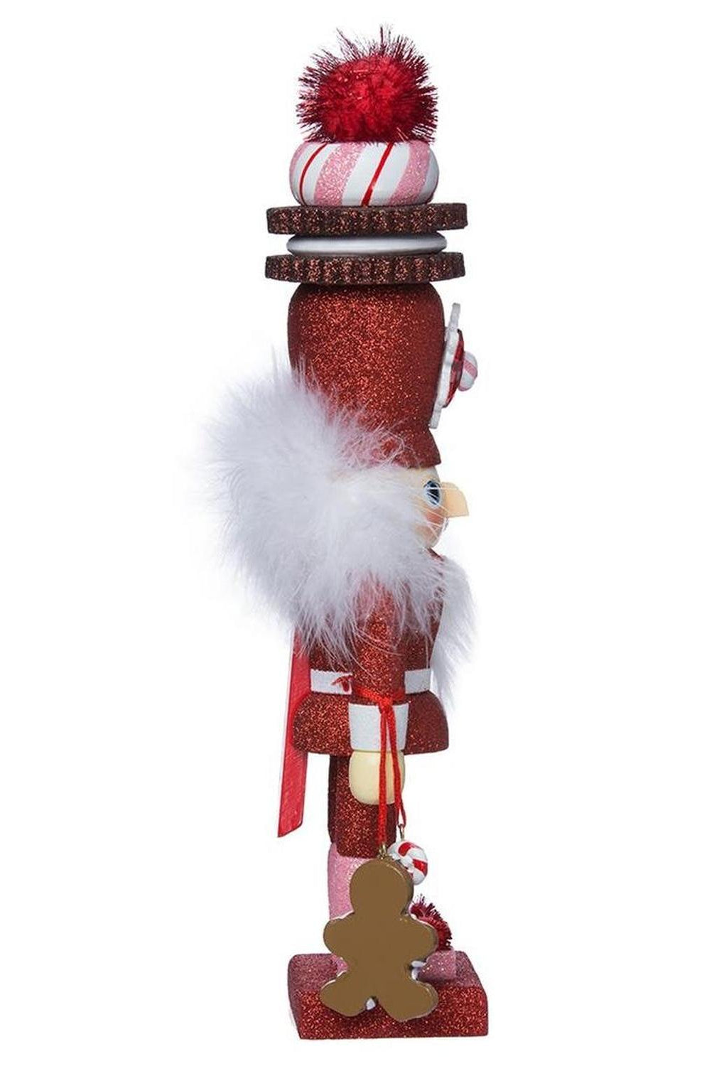 Kurt Adler 12-Inch Hollywood Red Gingerbread Nutcracker with Cookie Hat