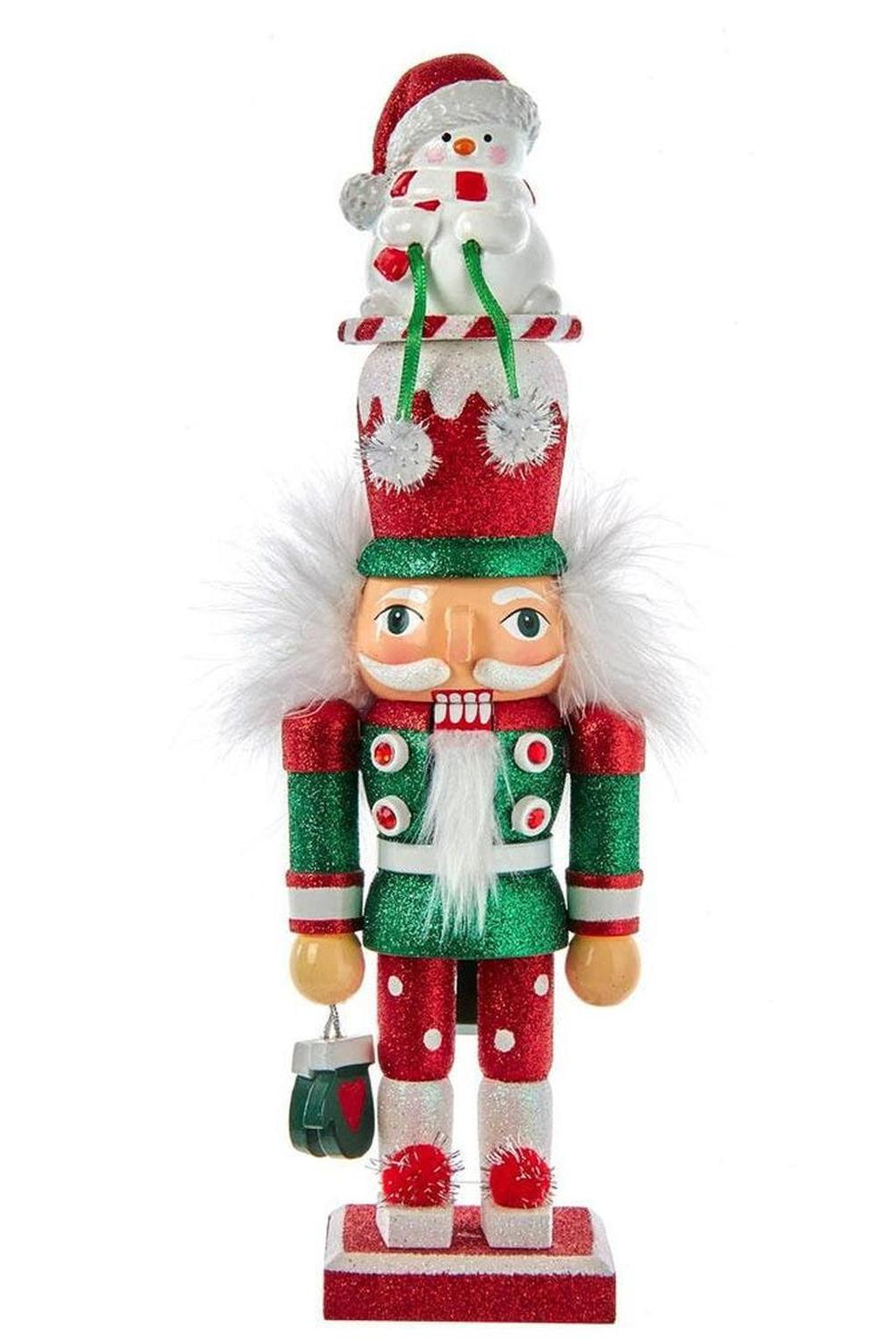 Kurt Adler 12-Inch Hollywood Snowman Hat Nutcracker