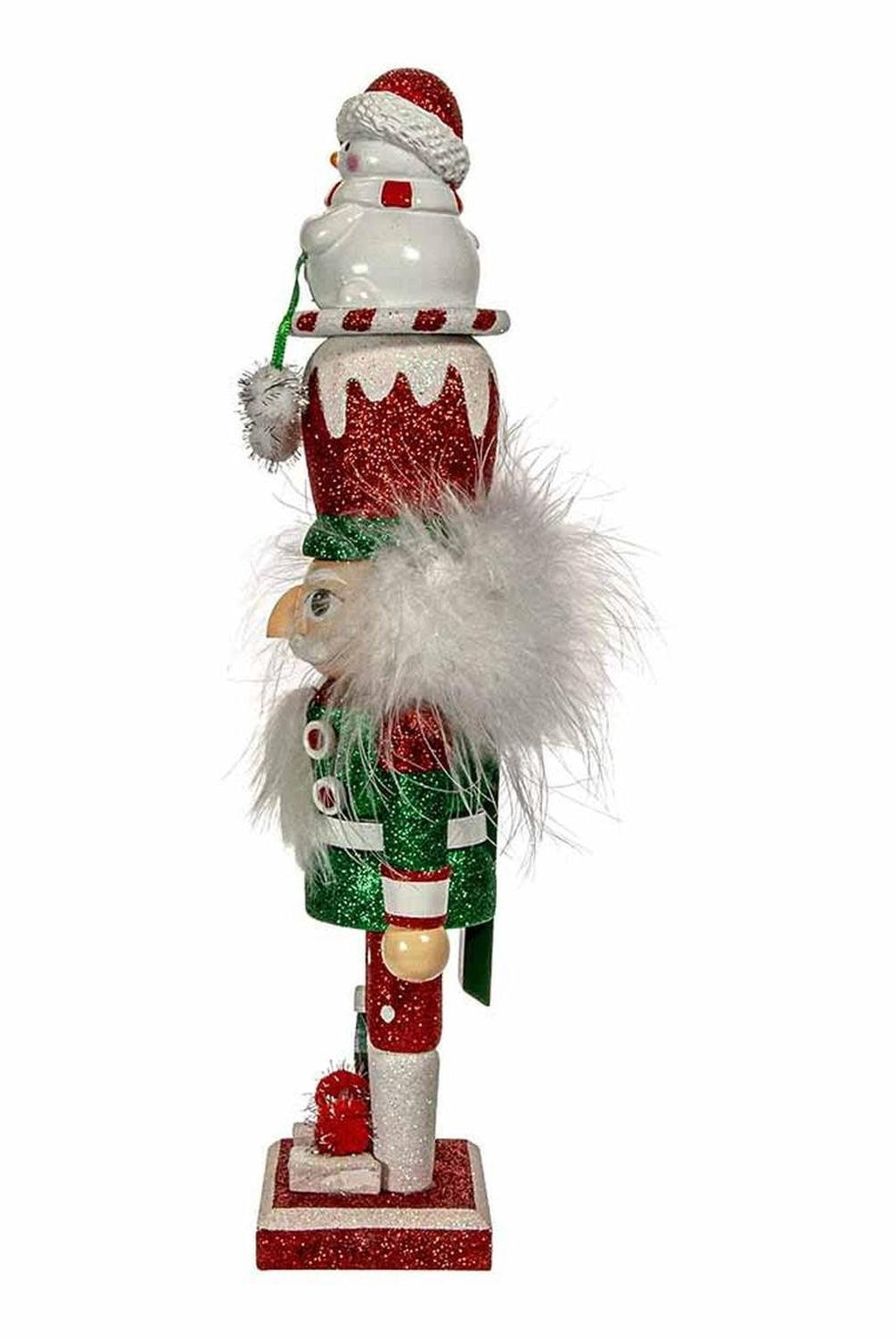 Kurt Adler 12-Inch Hollywood Snowman Hat Nutcracker