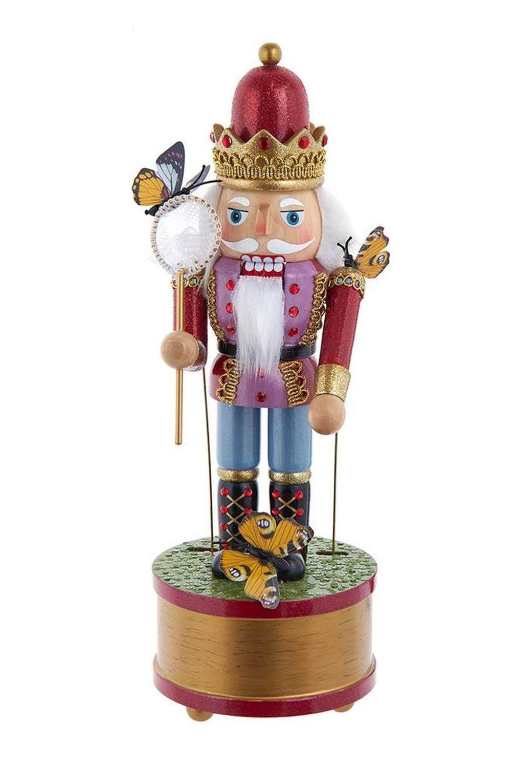 Kurt Adler 12-Inch Musical Butterfly Catcher Nutcracker
